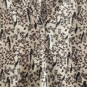 H&M Bird Floral Print Top M/L